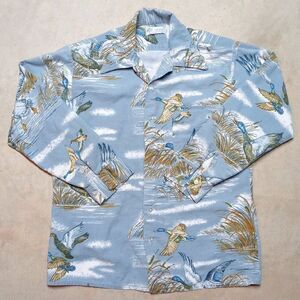 Vintage K-Mart Duck Mallard MCM Made in USA Pajama Shirt Top - Men's Size Large